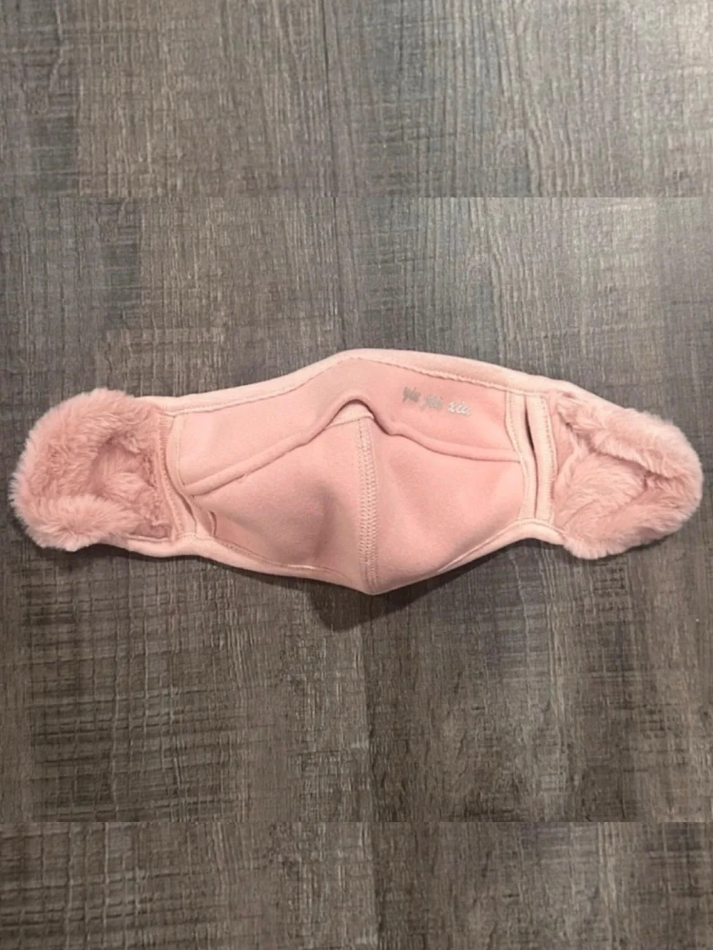 💞 New Pink Fleece Ear Warmer Face Mask with Fur Ear Pads for Winter Sports